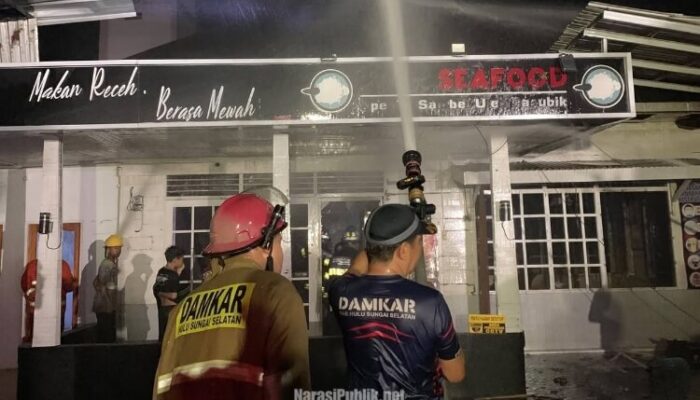 Sempat Bikin Geger, Eks RM Ngidam Seafood Kandangan Dilalap Api