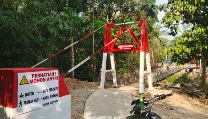 Kodim 1003/HSS Tuntaskan Pembangunan Delapan Jembatan Garuda untuk Warga