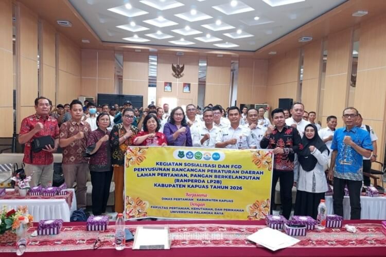 Pemkab Kapuas menggelar sosialisasi dan FGD Penyusunan Ranperda LP2B. (Dok: Istimewa)
