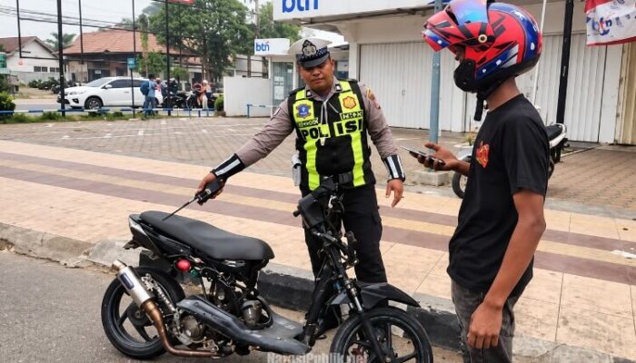 Polres Tabalong Amankan Puluhan Motor Knalpot Brong Dalam Sepekan