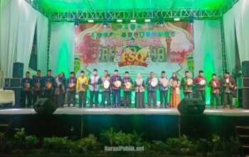 Bupati Kapuas HM Wiyatni resmi membuka Festival Seni Qasidah XII Tingkat Provinsi Kalteng 2026 di Kompleks Islamic Center Masjid Agung Al Mukarram, Kuala Kapuas. (Dok: Istimewa)