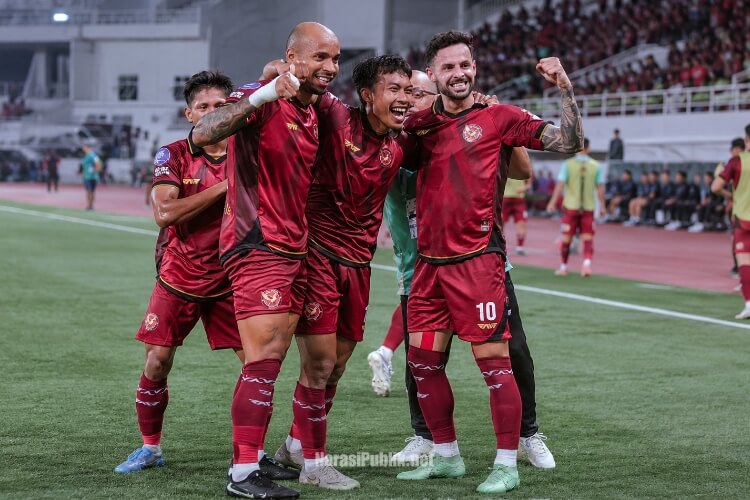 Pemain Java United FC melakukan selebrasi usai mencetak gol ke gawang Bali United. (Dok: Java United FC)
