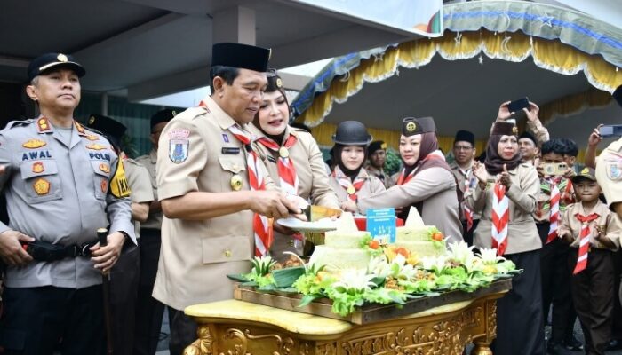 Peringati Hari Pramuka Ke-65, Bupati Syafrudin Noor Resmi Buka LT III Kwarcab HSS