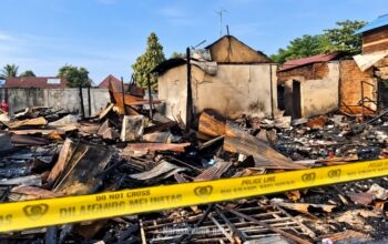 Belasan rumah di Gang Kasturi, Simpang Empat, Tanah Bumbu ludes terbakar. (Dok: Istimewa)